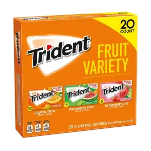 Trident Fruit Variety Pack Sugar Free Gum